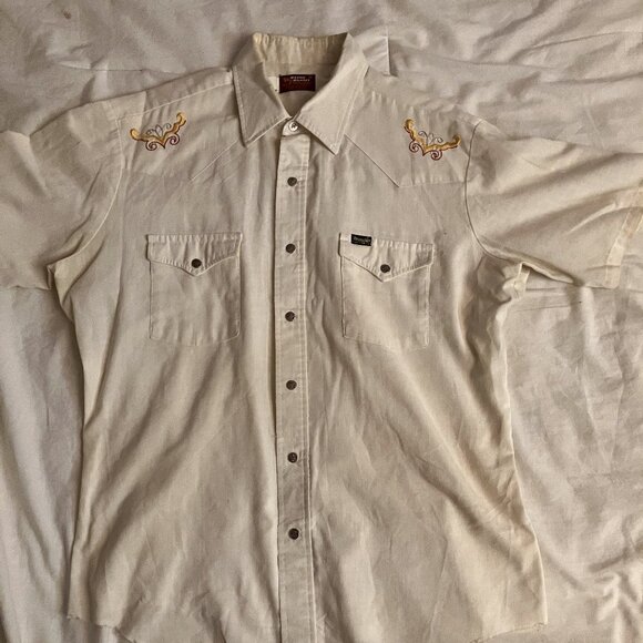 Vintage western short-sleeve button down with embroidered detail - Picture 1 of 6